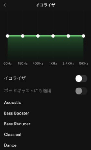 Spotifyイコライザ