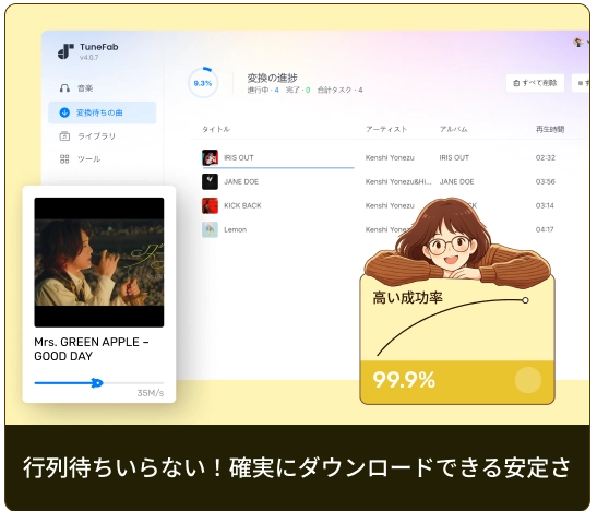 行列待ちいらない！確実にダウンロードできる安定さ