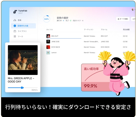 行列待ちいらない！確実にダウンロードできる安定さ