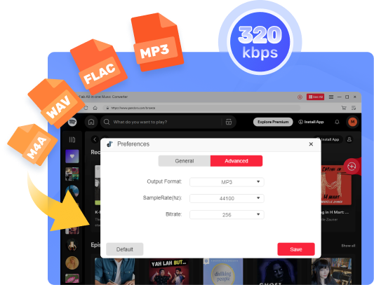 TuneFab 高品質な出力