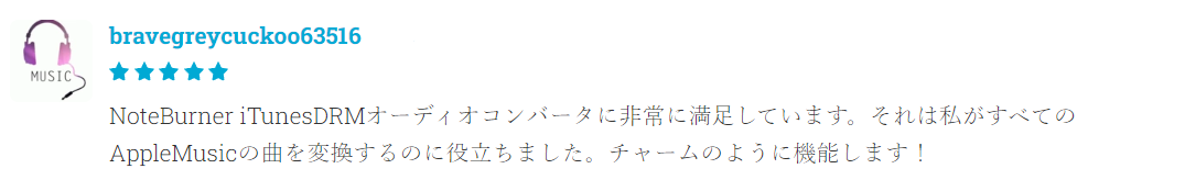 Noteburner Apple Music Converterのレビュー1