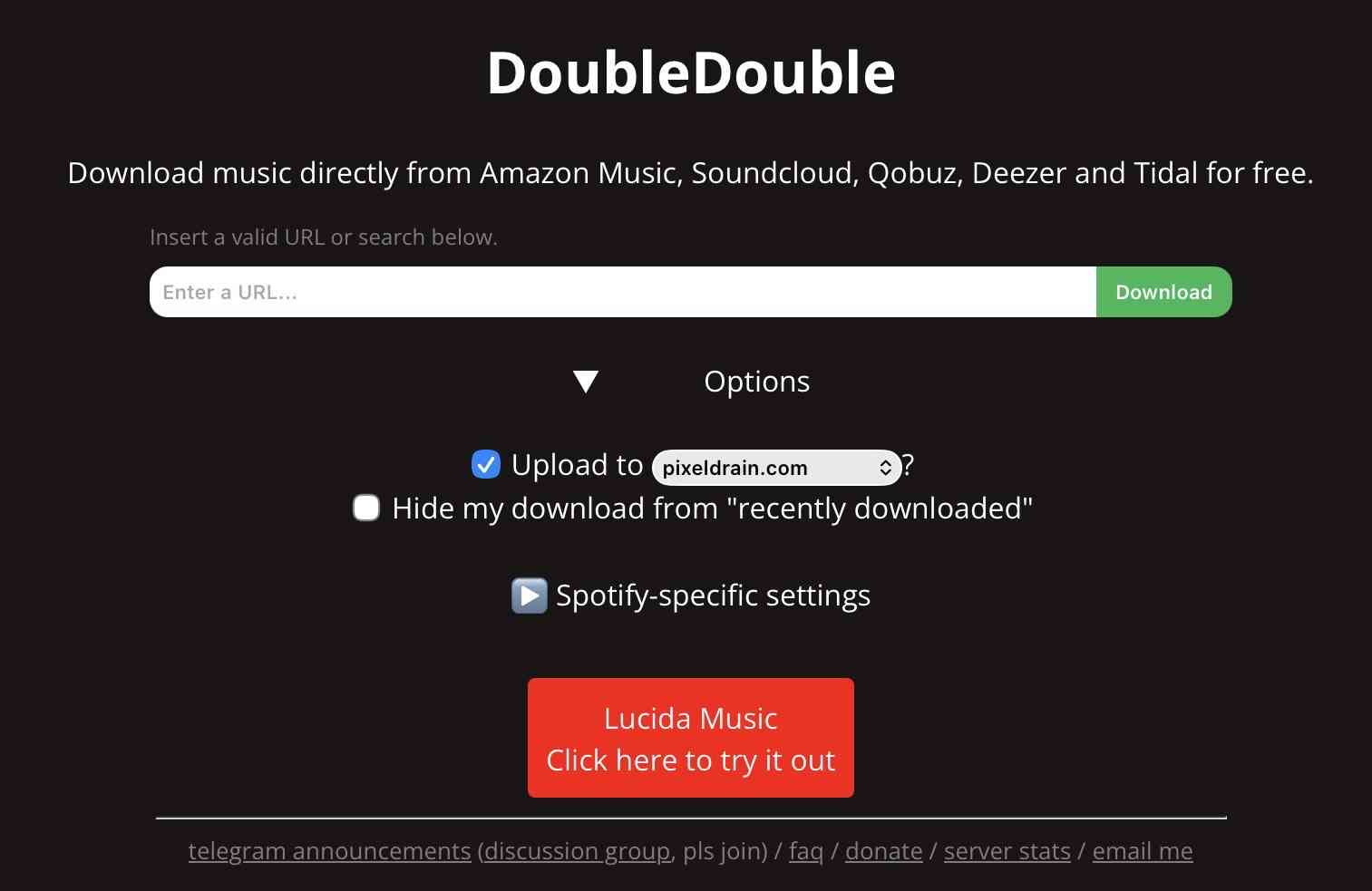 DoubleDoubleのホーム画面