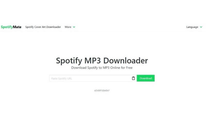 SpotifyMateのホームページ