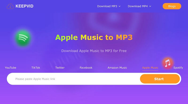 KeepVid Apple Music to MP3