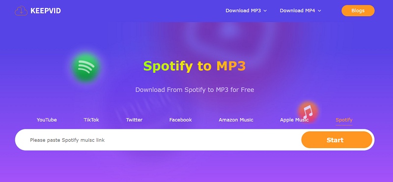 KeepVid Spotify to MP3